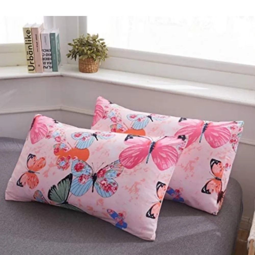New LAMEJOR Butterflies Duvet Shams Queen Set of 3
